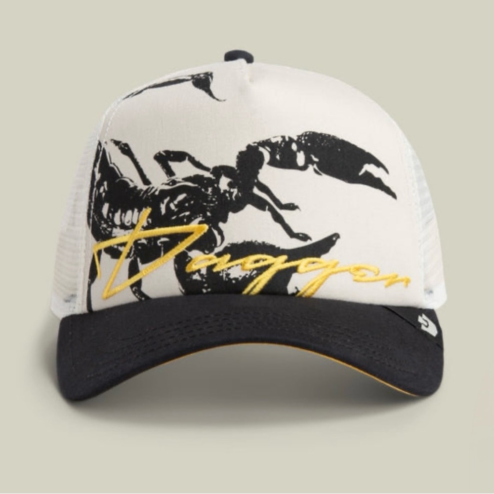 Goorin Brothers DANGEROUSOutside The Lines Scorpion Trucker Hat Black White NWT.